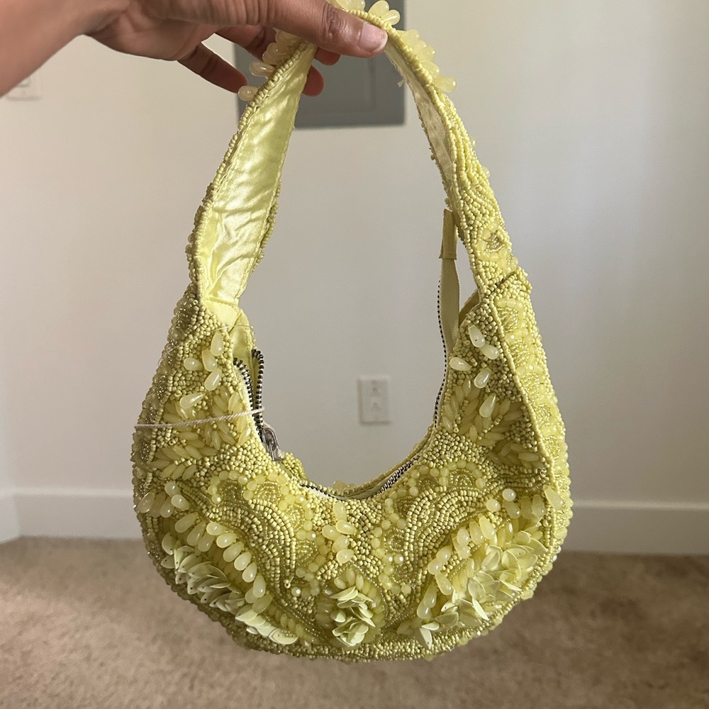 Viral Beaded Bag, Yellow - Picture 5 of 9